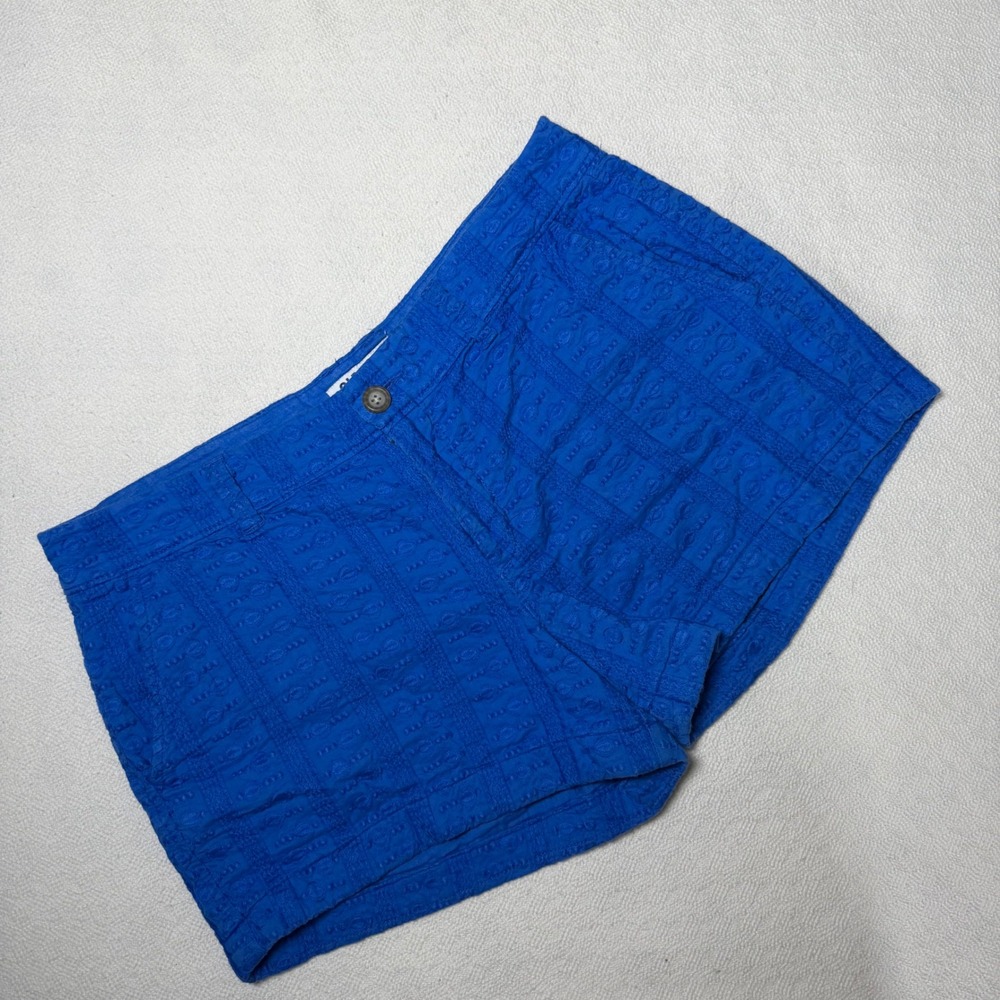 Old Navy Womens Blue Schiffly Embroidered Cotton Summer Shorts Size 8 387797-00